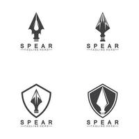 spjut logo ikon vektor illustration design