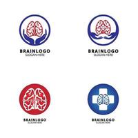 Gehirn Logo entwirft Konzeptvektor vektor