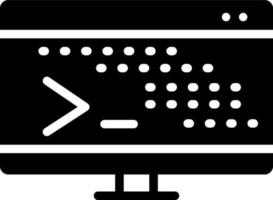 solide Symbol zum hyperterminal vektor