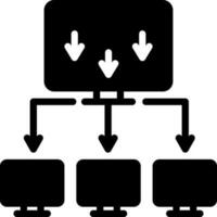 solide Symbol zum Importeur vektor