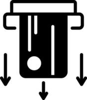 solide Symbol zum Kartenwischen vektor