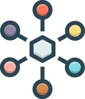Färg ikon för nätverk vektor