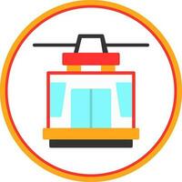 Seilbahn-Vektor-Icon-Design vektor