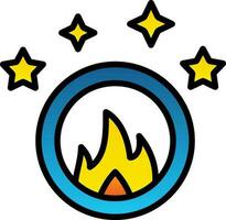 Ring des Feuer-Vektor-Icon-Designs vektor