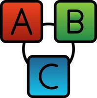 ABC blockera vektor ikon design