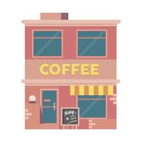 Kaffee Gebäude Fassade vektor