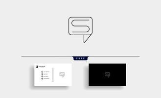 Brief s Chat Vektor Logo oder Icon Design