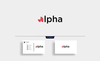brev en alfa-logotyp enkel design vektor
