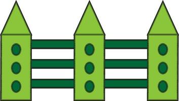 staket i grön Färg. vektor