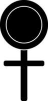 schwarz weiblich Zeichen auf Weiß Hintergrund. vektor