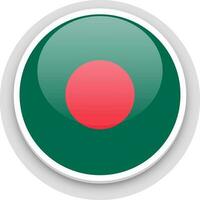 isoliert Bangladesch Flagge Taste. vektor