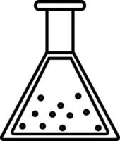 isoliert Becherglas im schwarz Linie Kunst Illustration. vektor