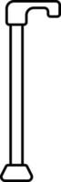 schwarz Gliederung Illustration von alt Stock Symbol. vektor