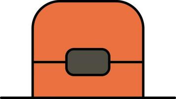 Hut Symbol im Orange und grau Farbe. vektor