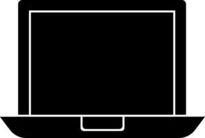 isoliert Laptop Symbol im schwarz Farbe. vektor