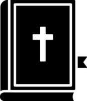 Christian Buch Symbol im schwarz und Weiß Farbe. vektor