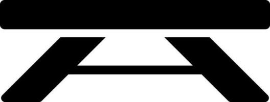 Tabelle Symbol oder Symbol im schwarz Farbe. vektor