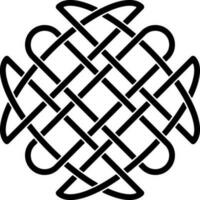 svart översikt av fyrkant celtic ikon. vektor