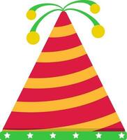 illustration av färgrik fest hatt. vektor