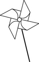 Vektor Windrad Zeichen oder Symbol im eben Stil.
