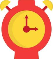 illustration av larm klocka ikon i gul och röd Färg. vektor