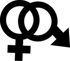 männlich und weiblich Geschlecht Symbol oder Symbol. vektor