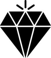 diamant ikon i svart och vit Färg. vektor