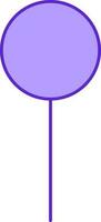 isolerat cirkulär kartnål ikon i violett Färg. vektor