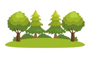 Bäume Waldszene vektor