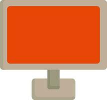 Orange und grau Desktop Symbol im eben Stil. vektor