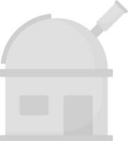 isolerat observatorium byggnad ikon i grå Färg. vektor