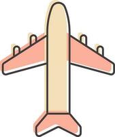 flygplan ikon i rosa Färg. vektor