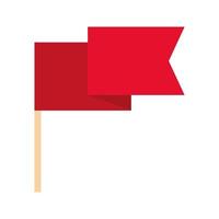 röd flagga ikon vektor