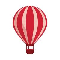 Heißluftballon Abenteuerreise isoliert Design vektor