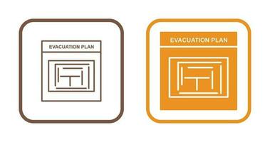 evakuering planen vektor ikon