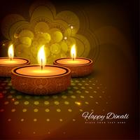 Glad diwali diya oljelampa festival bakgrunds illustration vektor