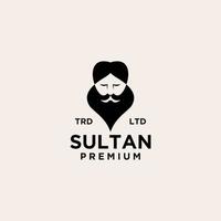 Sultan Vintage Logo Symbol Illustration Premium vektor
