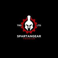 Sparta Gear Logo Symbol Illustration Premium vektor