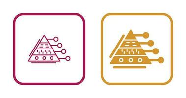 Pyramidendiagramm-Vektorsymbol vektor