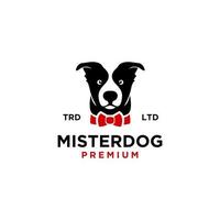 hund mister logo ikon illustration premium vektor