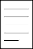 isoliert Text Papier Symbol im schwarz Linie Kunst. vektor