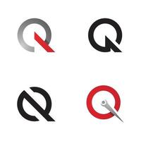 bokstaven q logo ikon formgivningsmall vektor