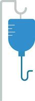 iv Tasche hängen Stand zum Transfusion Symbol im Blau und grau Farbe. vektor