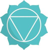 illustration av manipura chakra symbol ikon i platt stil. vektor