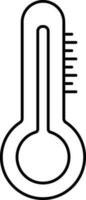 isolerat kvicksilver termometer översikt ikon. vektor