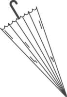 isoliert schließen Regenschirm Element im Linie Kunst. vektor