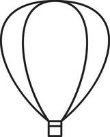 heiß Luft Ballon Symbol im schwarz Umriss. vektor