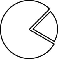 två nivå paj Diagram ikon i tunn linje konst. vektor
