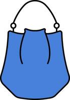 handväska ikon i blå Färg. vektor
