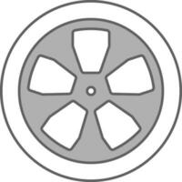 fälg eller däck ikon i vit och grå Färg. vektor
